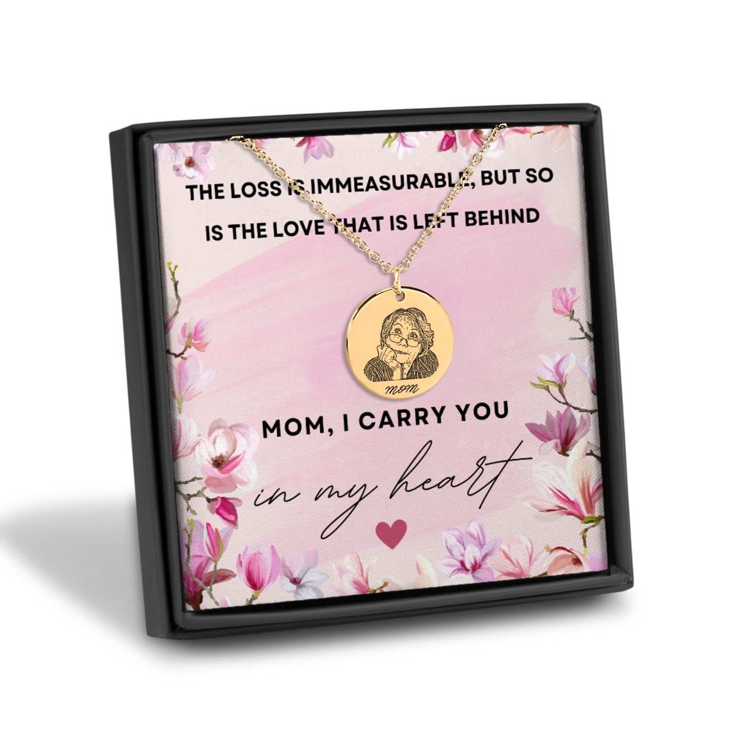 Mom Memorial Portrait Pendant