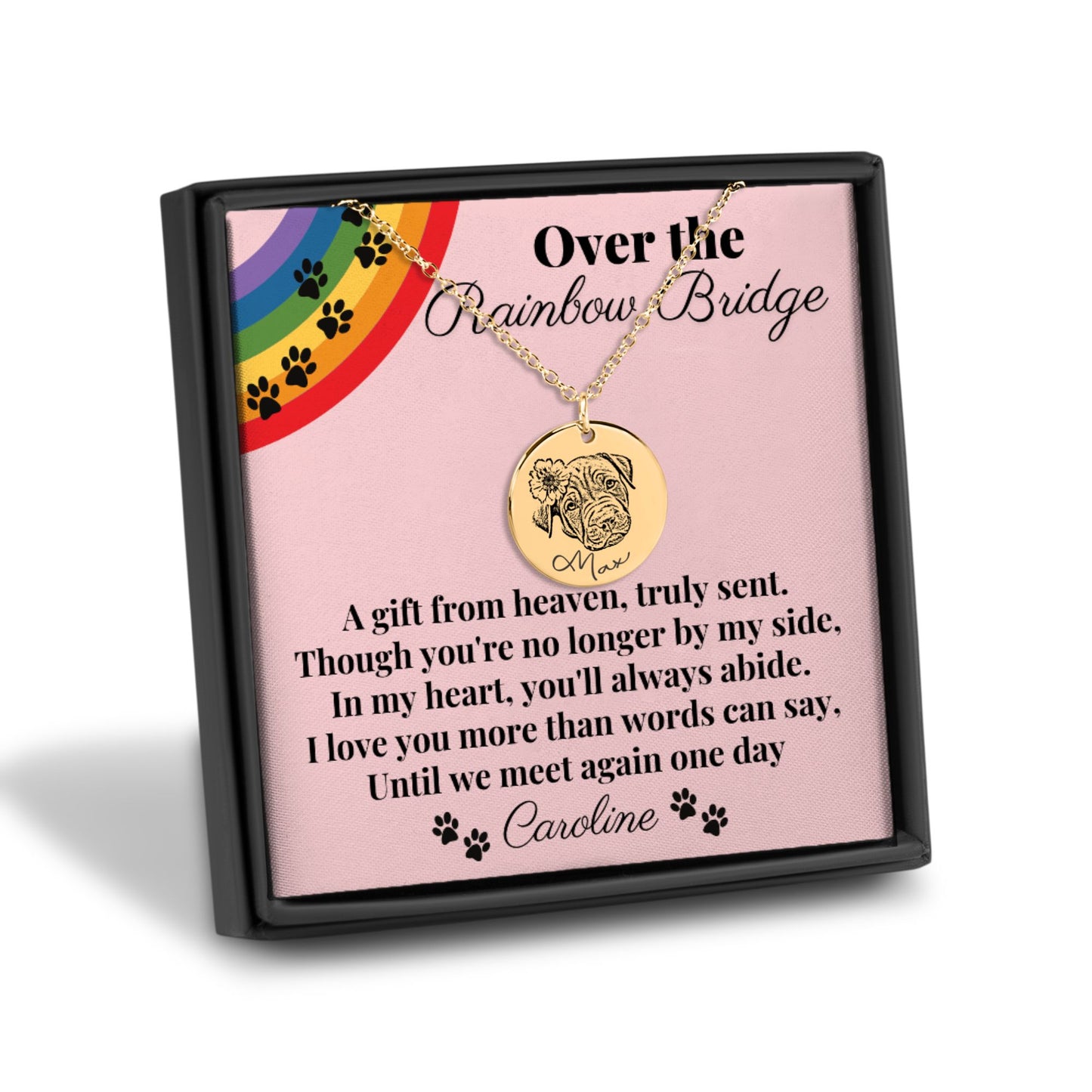 Pet Memorial Portrait Necklace