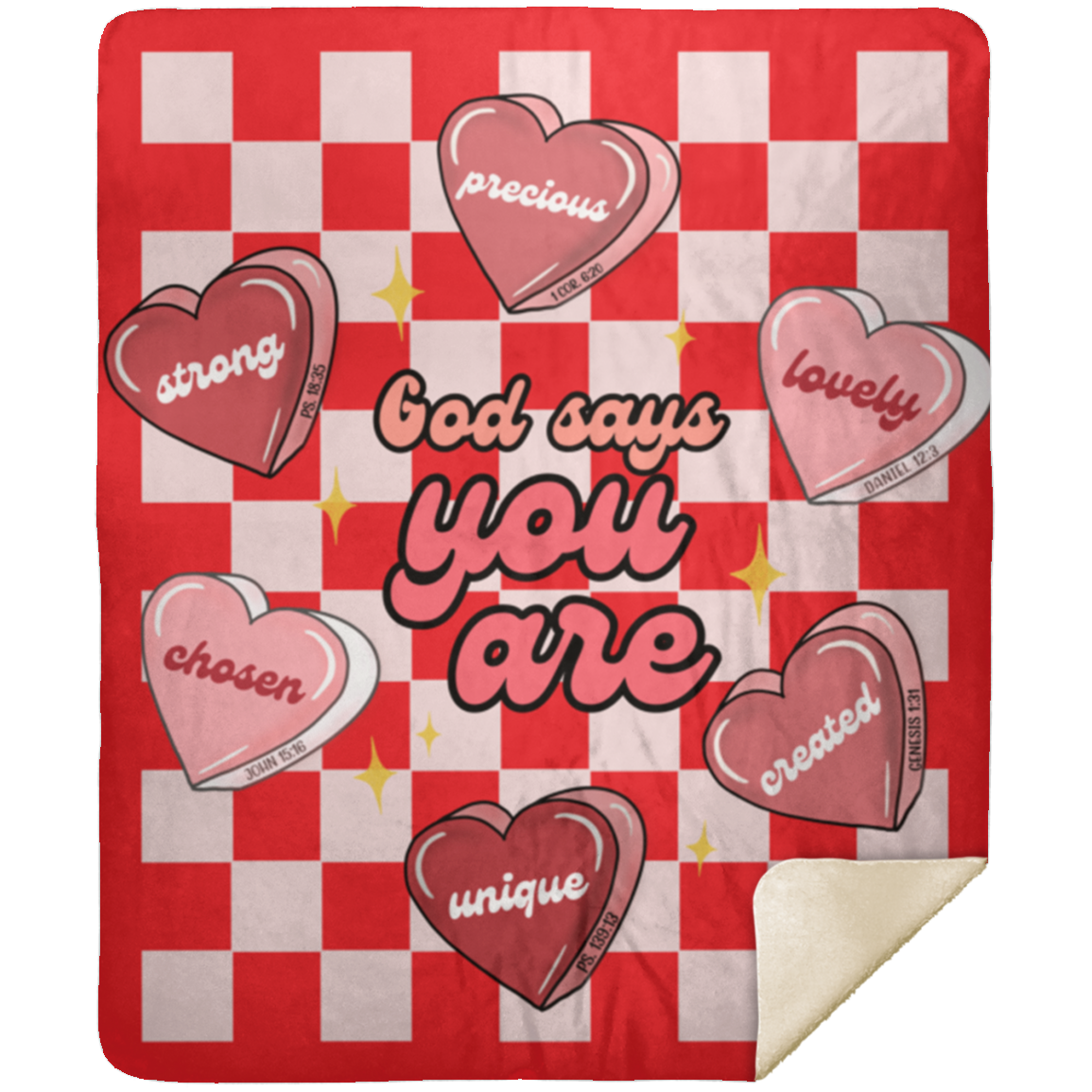 God Says You Are Valentines Blanket
