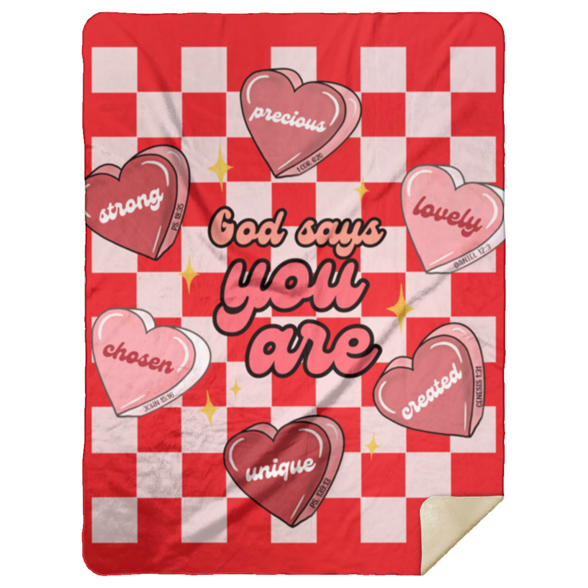 God Says You Are Valentines Blanket