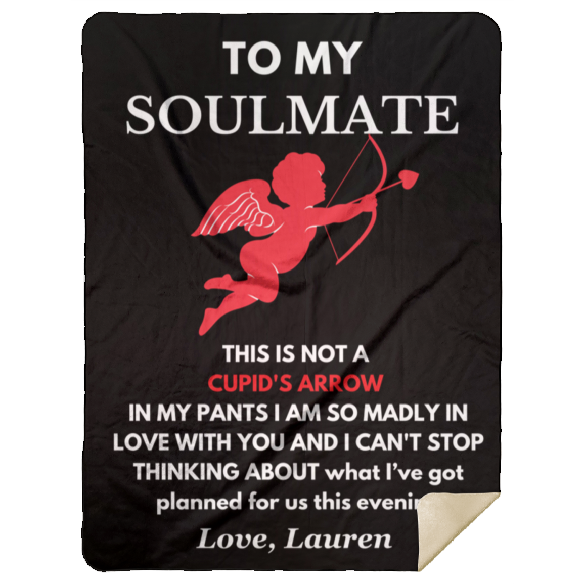Almost Sold Out - To My Soulmate Cupid's Arrow Blanket
