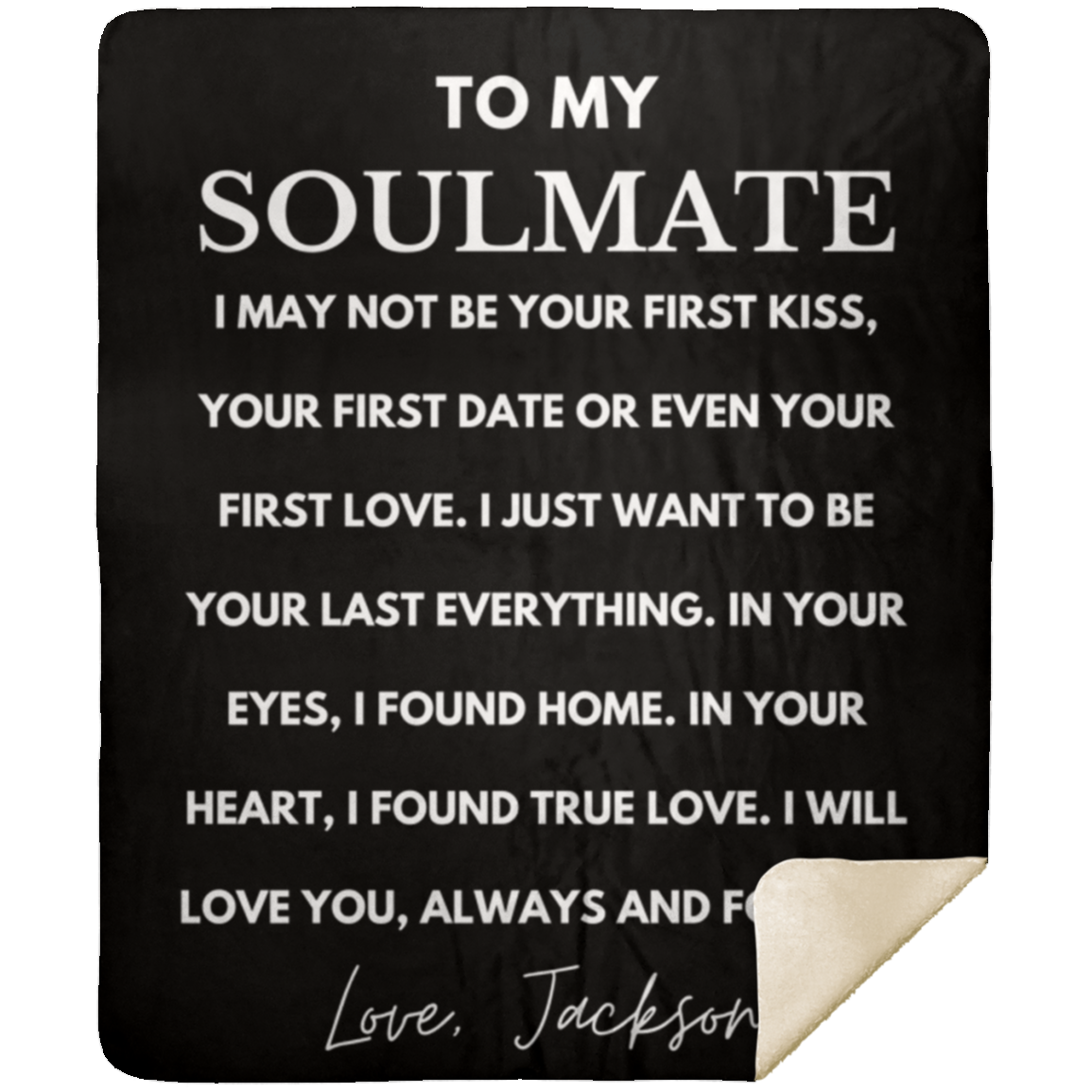 Almost Sold Out - To My Soulmate First Kiss Blanket
