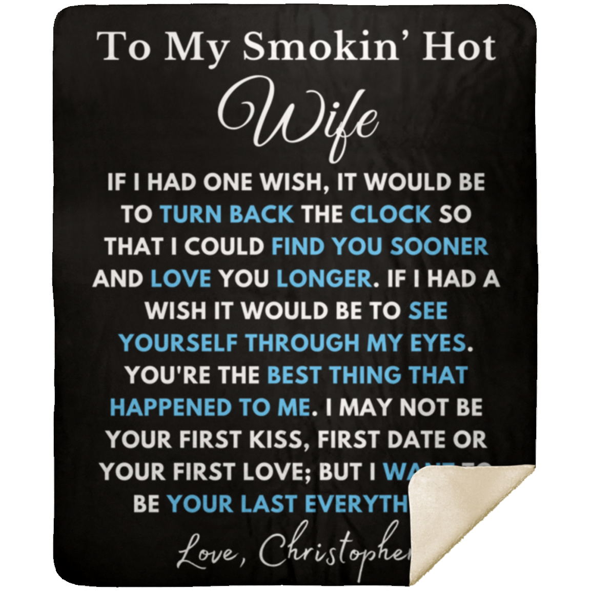 Almost Sold Out - To My Smokin' Hot Wife Clock Blanket