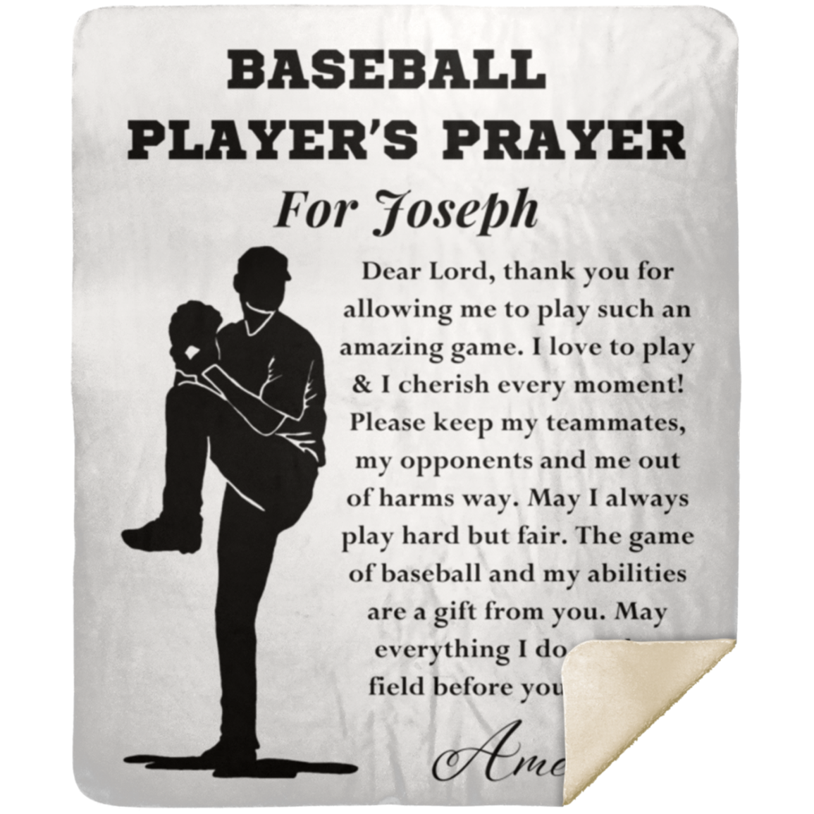Almost Sold Out - Baseball Prayer Pitcher Blanket