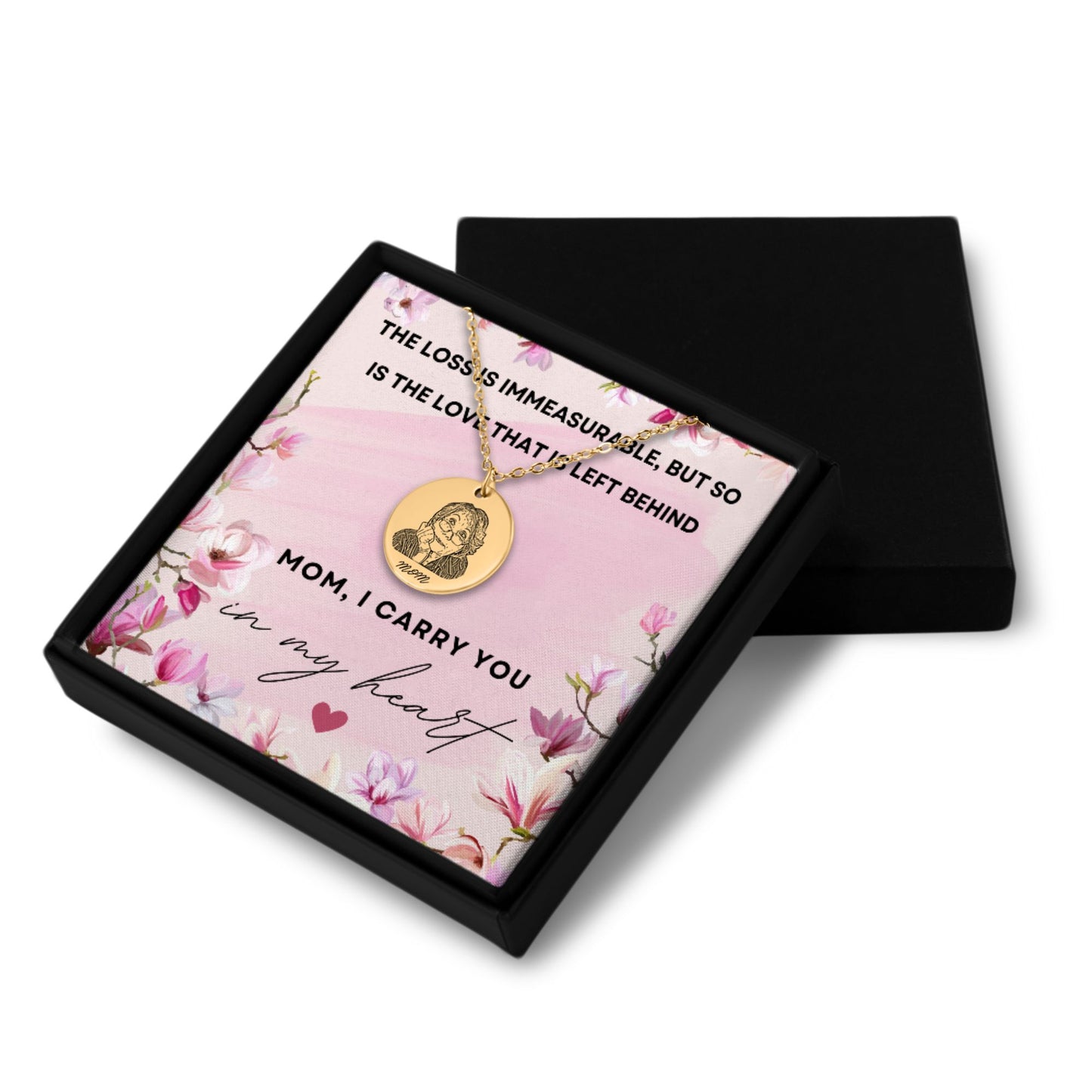Mom Memorial Portrait Pendant