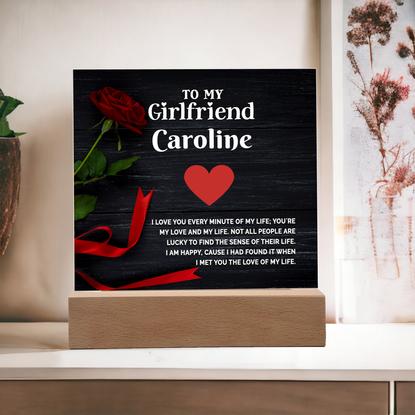 Almost Sold Out - To My Valentine Girlfriend Plaque
