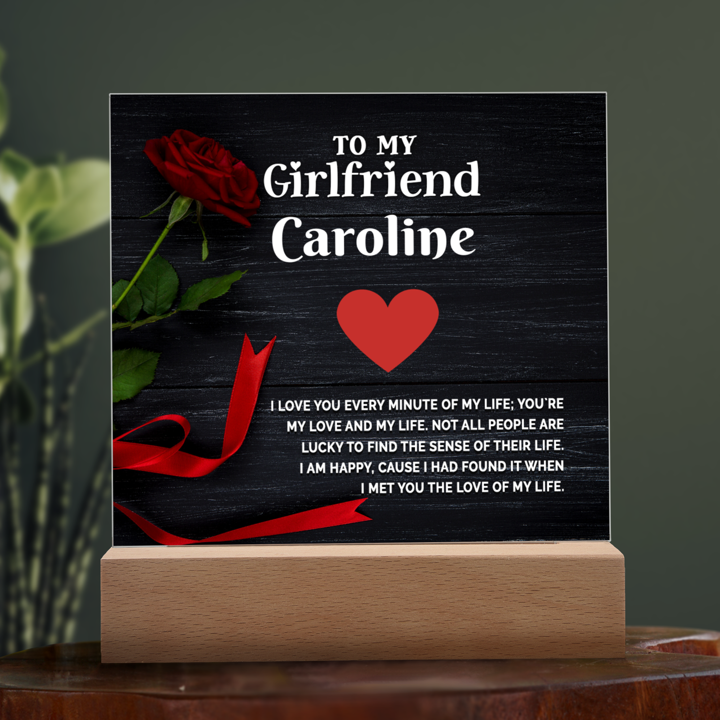 Almost Sold Out - To My Valentine Girlfriend Plaque
