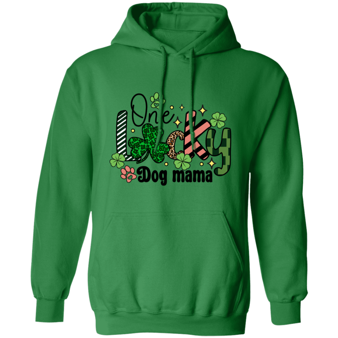 Almost Sold Out One Lucky Dog Mama Pullover Hoodie