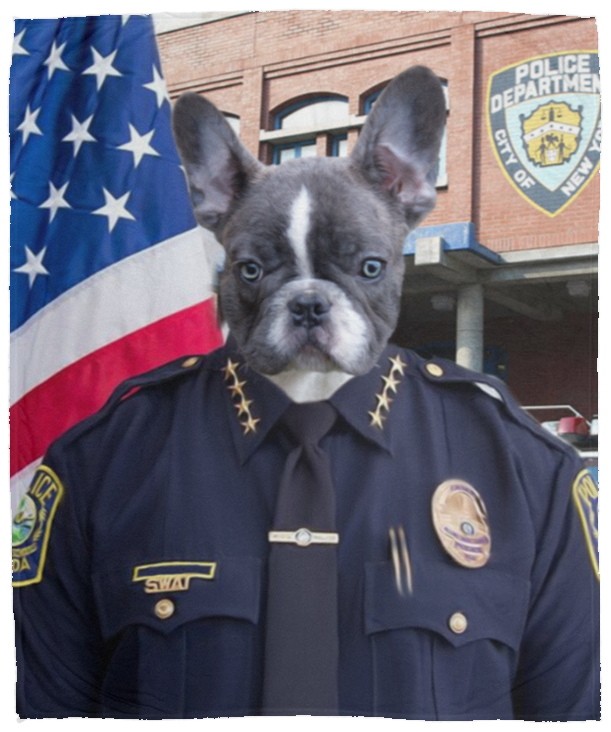 Personalized Dog Police Blanket
