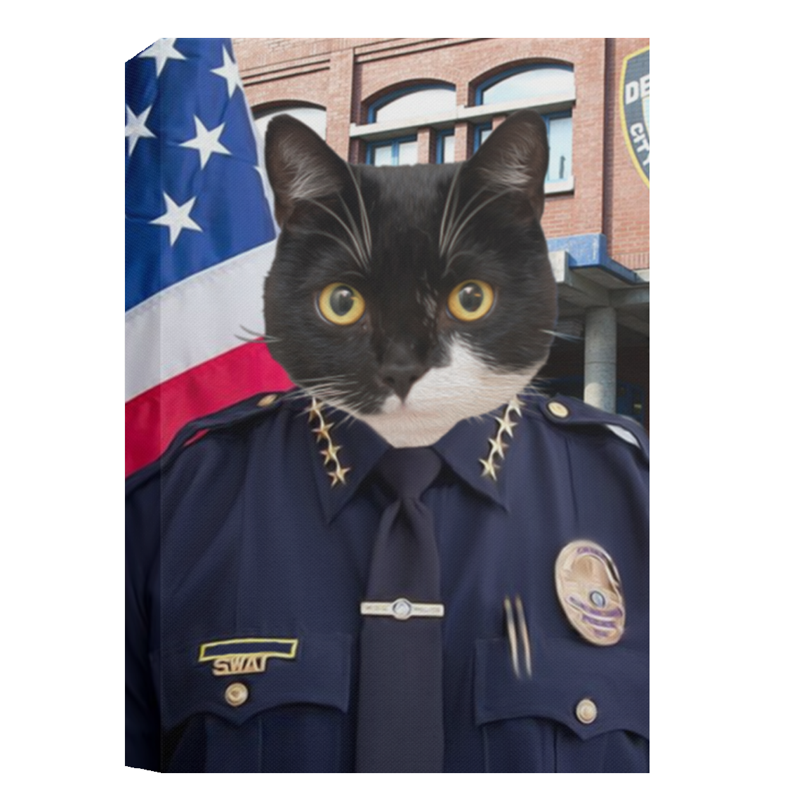 Cat Police - CANPO15 Deluxe Portrait Canvas 1.5in Frame