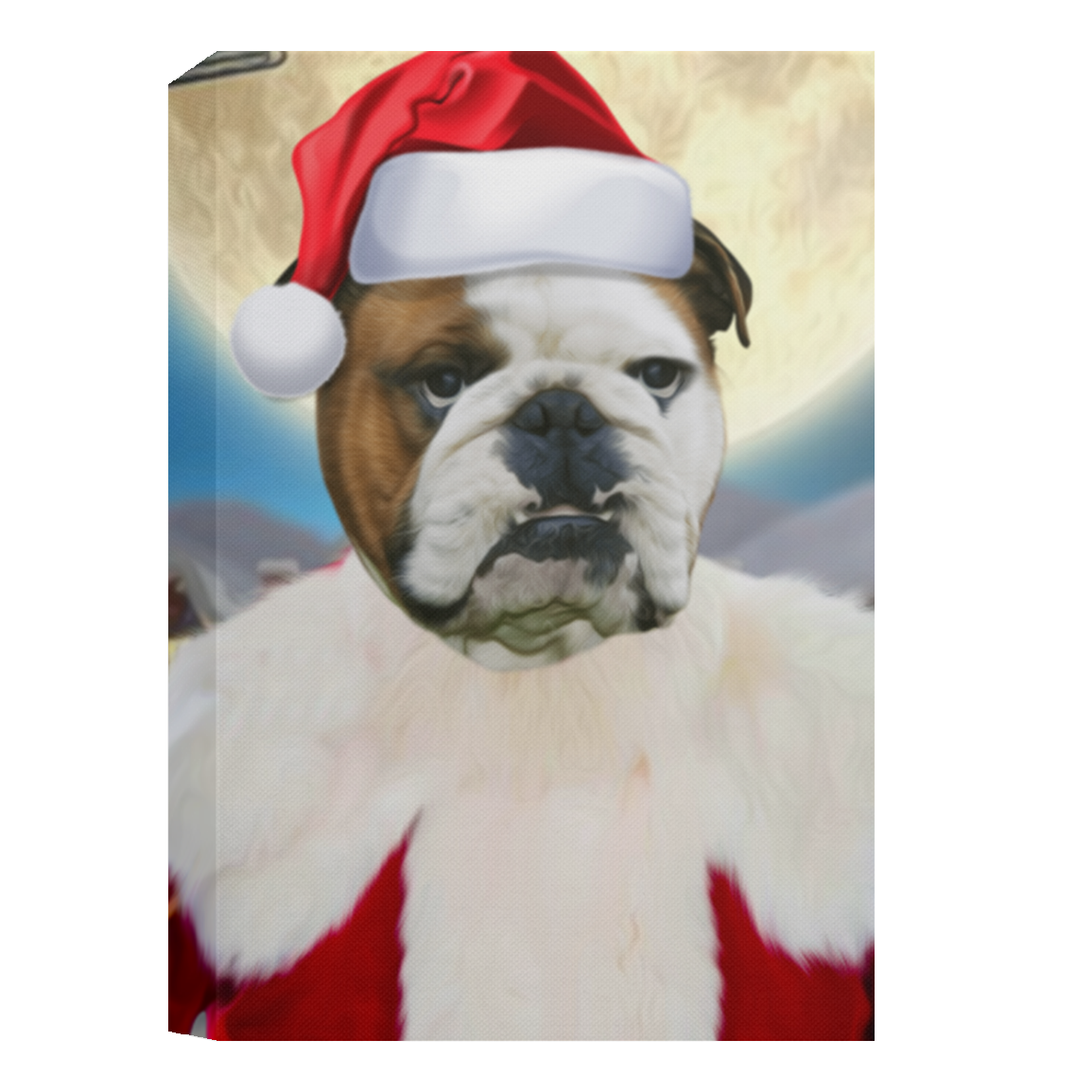 Dog Santa - CANPO15 Deluxe Portrait Canvas 1.5in Frame