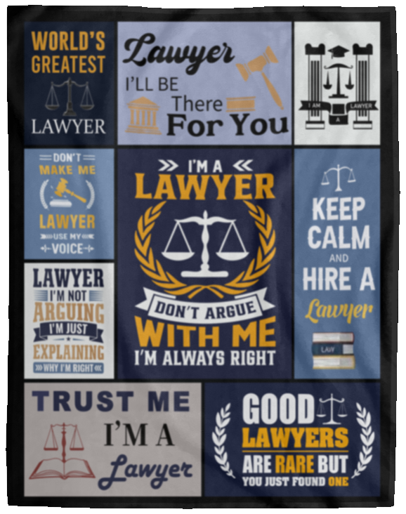 50% OFF SALE - LAWYER BLANKET - COZY FLEECE/PREMIUM SHERPA BLANKET