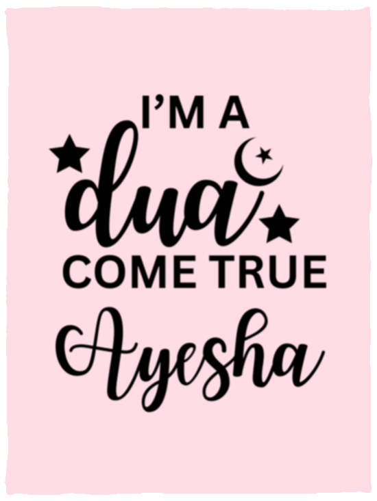 I'M A DUA COME TRUE - VPS Cozy Plush Fleece Blanket - 30x40 - LIGHT PINK