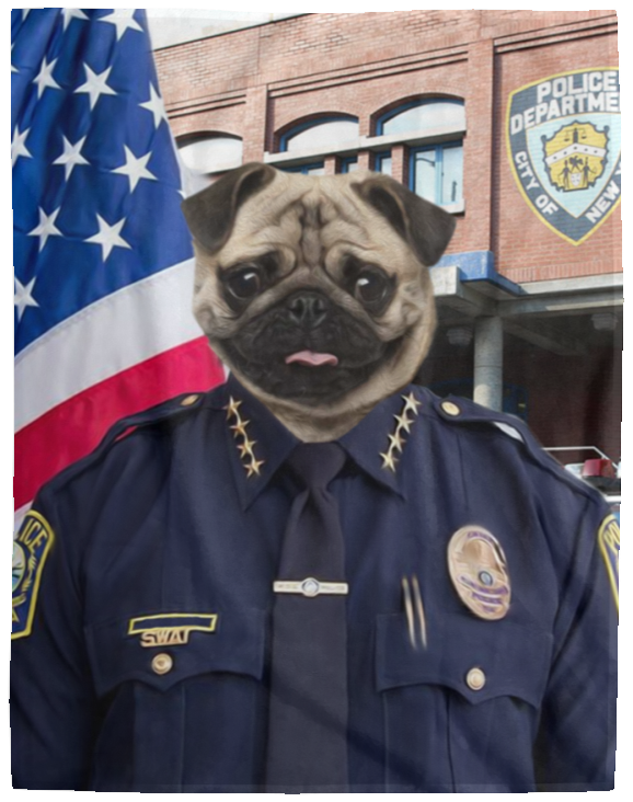 Personalized Dog Police Blanket