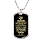 To My Soulmate Dog Tag Necklace