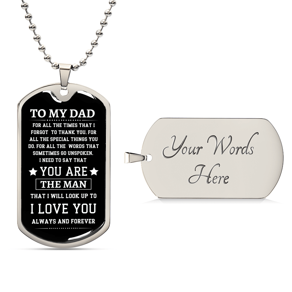 TO MY DAD - Dog Tag Necklace