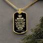 To My Soulmate Dog Tag Necklace