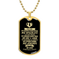 To My Soulmate Dog Tag Necklace