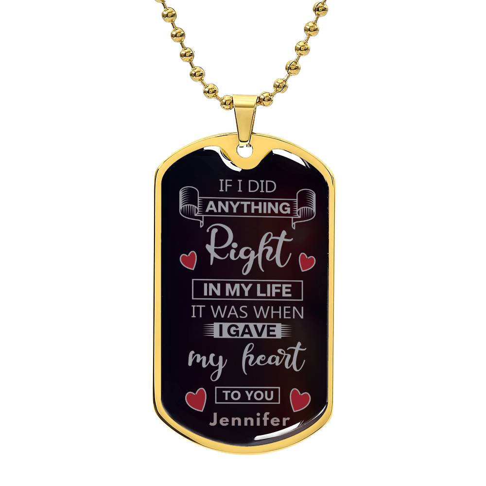 Almost Sold Out - Valentine Day Dog Tag Necklace