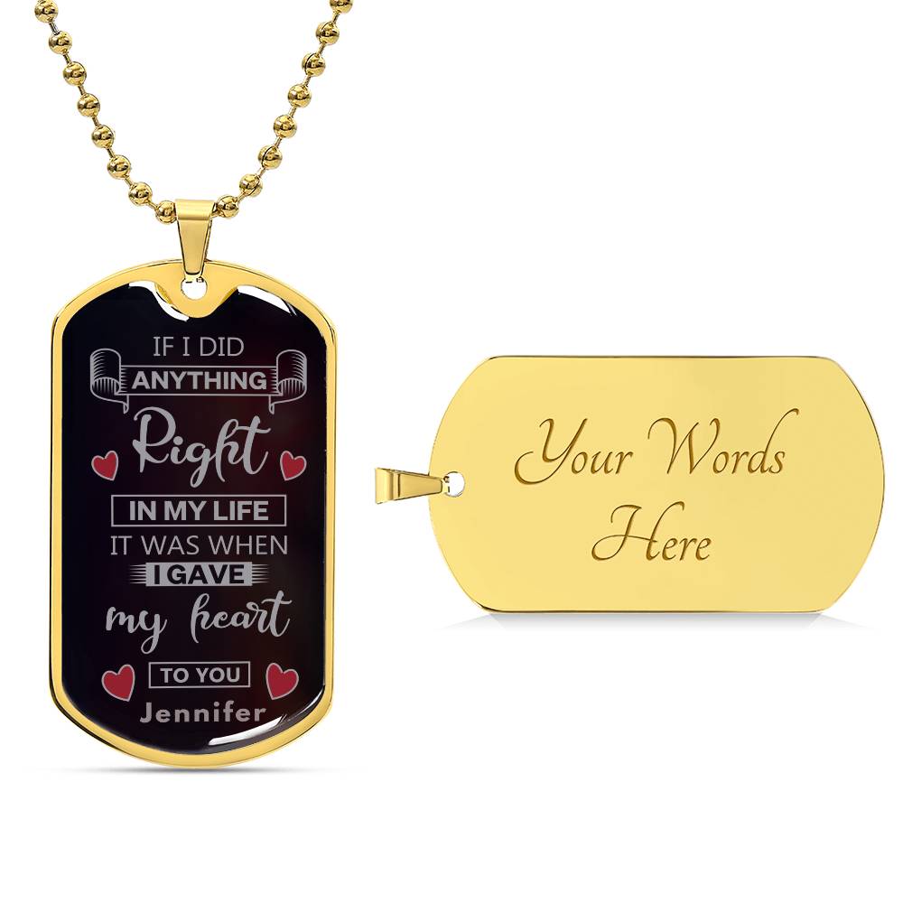 Almost Sold Out - Valentine Day Dog Tag Necklace