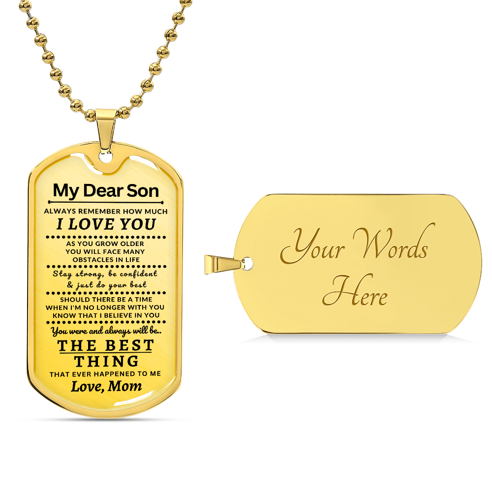 My Dear Son - Dog Tag Necklace