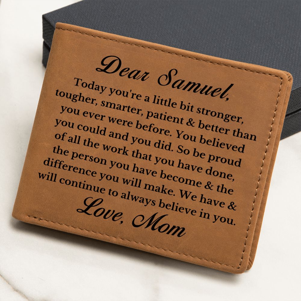 Personalized Son Leather Wallet