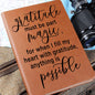 Almost Sold Out - Gratitude Must Be Magic Leather Journal