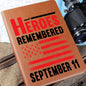Almost Sold Out - 9-11 Heroes Remembered- Leather Journal