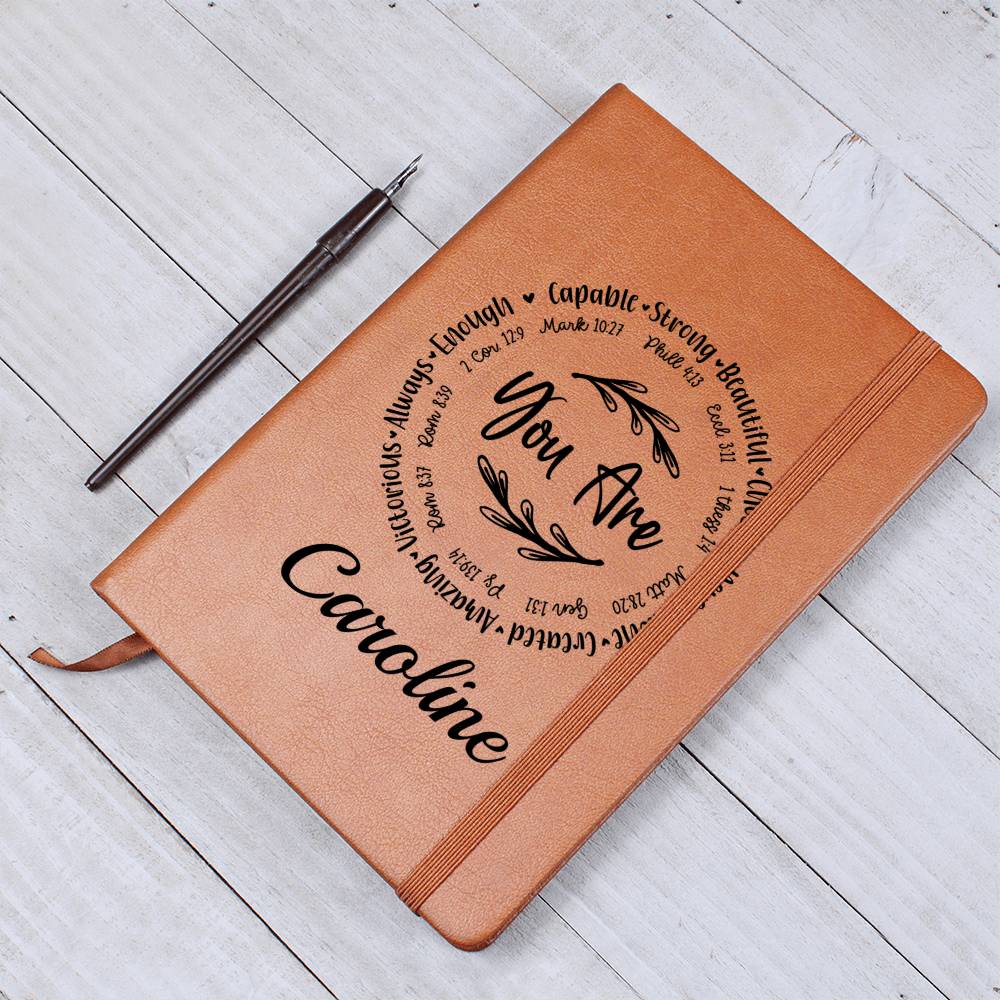 Almost Sold Out - You Are Strong Courageous Leather Journal