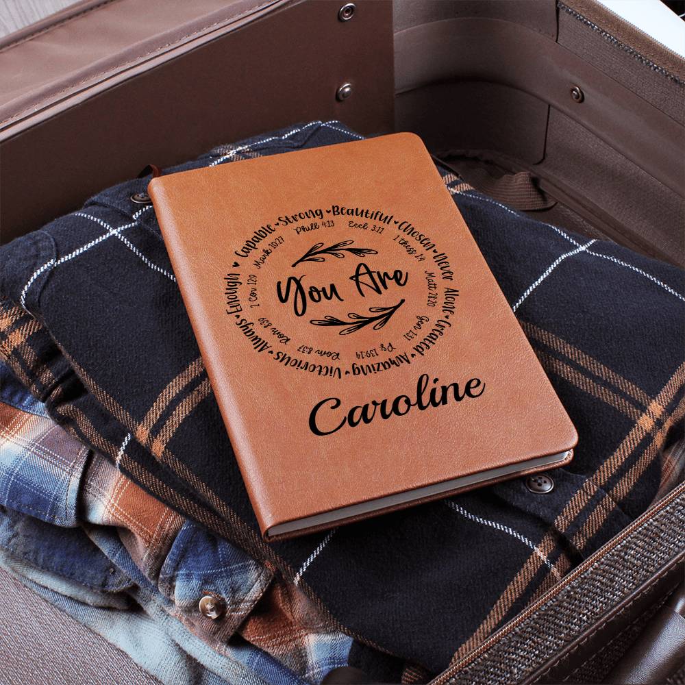 Almost Sold Out - You Are Strong Courageous Leather Journal