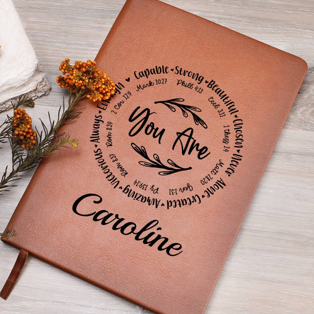 Almost Sold Out - You Are Strong Courageous Leather Journal