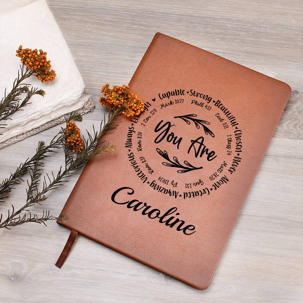 Almost Sold Out - You Are Strong Courageous Leather Journal