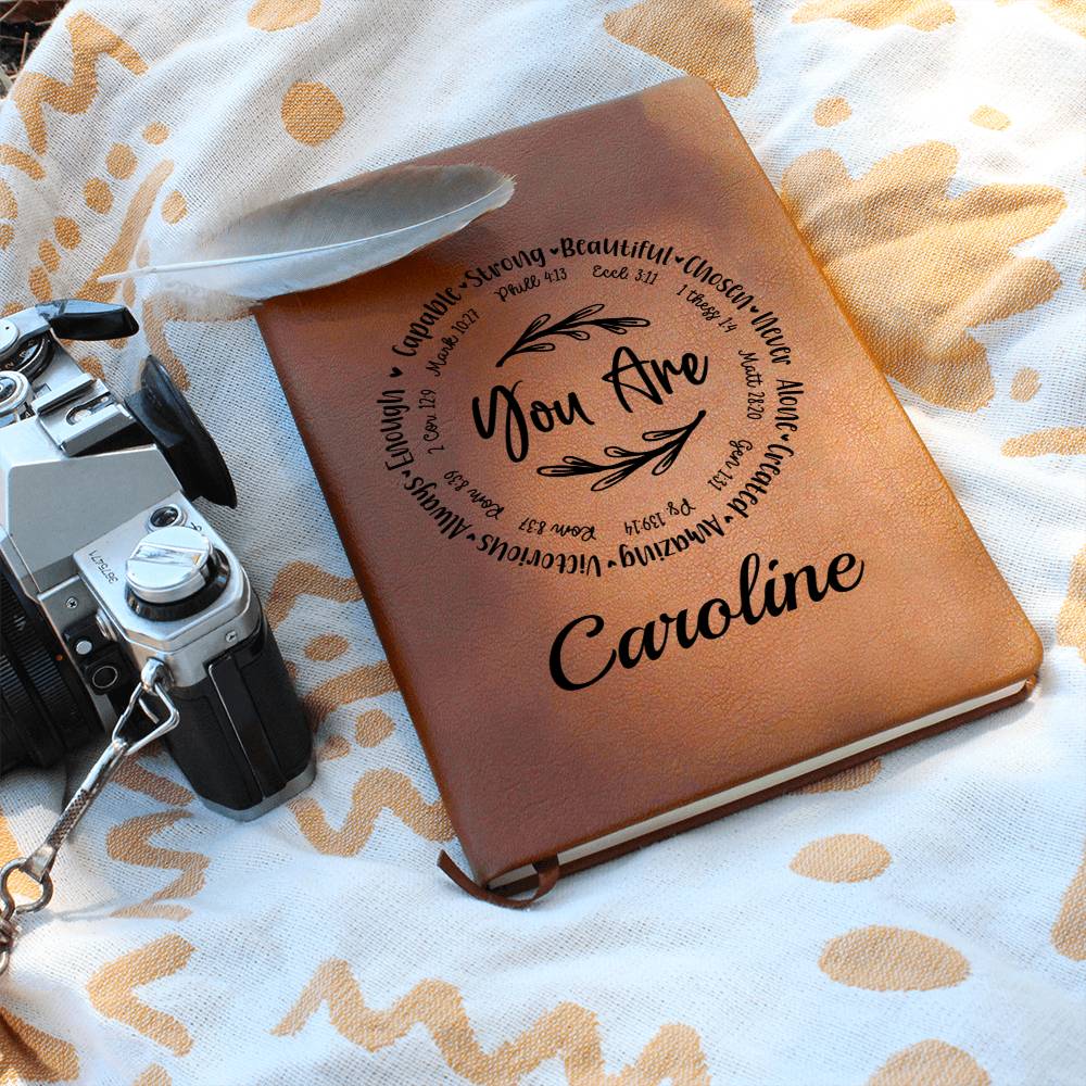 Almost Sold Out - You Are Strong Courageous Leather Journal