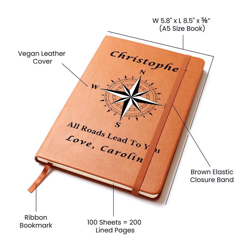 Almost Sold Out - All Roads Lead To You Graphic Leather Journal