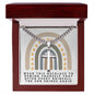 Almost Sold Out - Rainbow Necklace - Cross with Cuban Link Chain Necklace