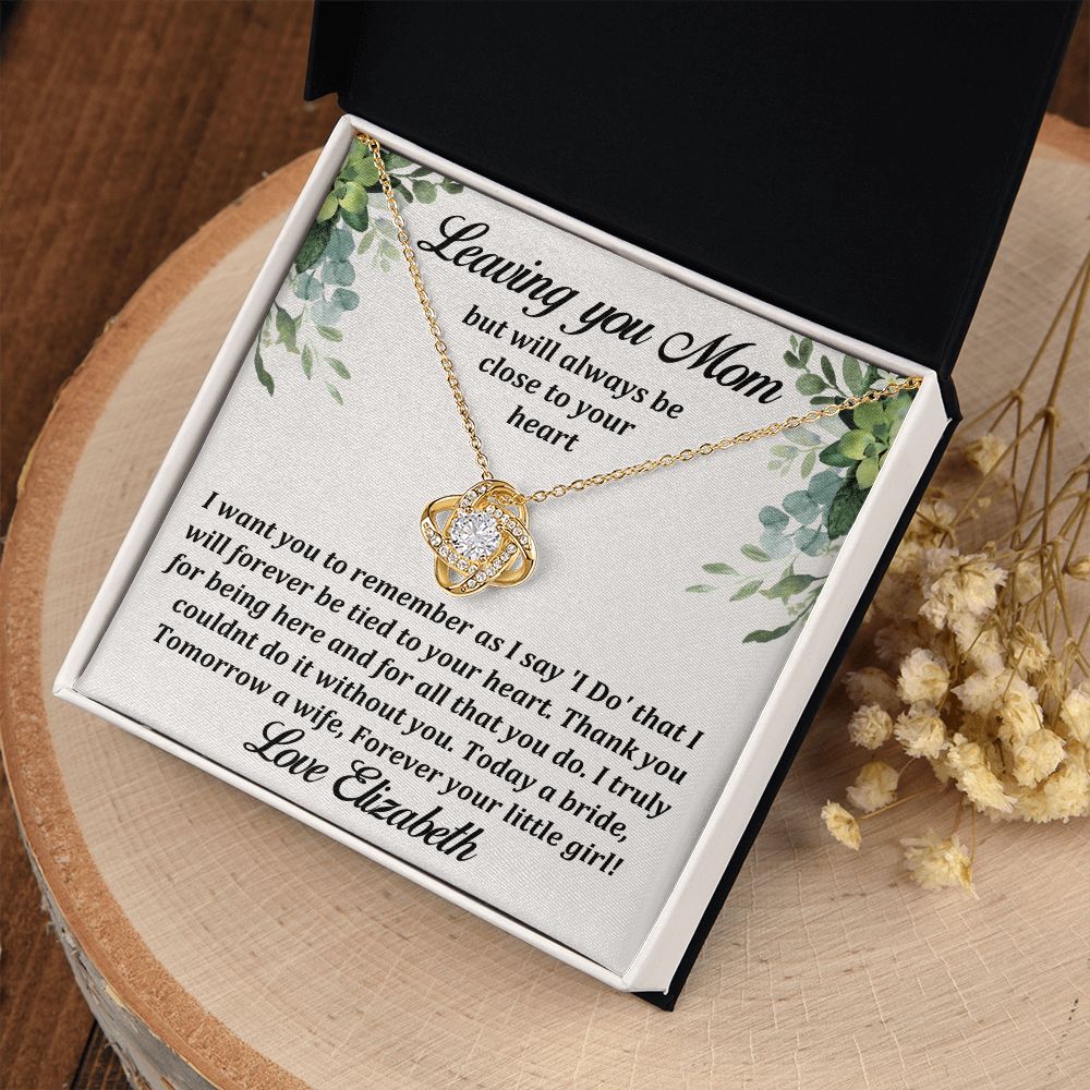 Mother of the Bride Gift - 18K Gold Love Knot Necklace