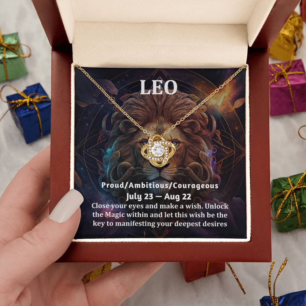 Star Sign Gift - 18K Gold Love Knot Necklace
