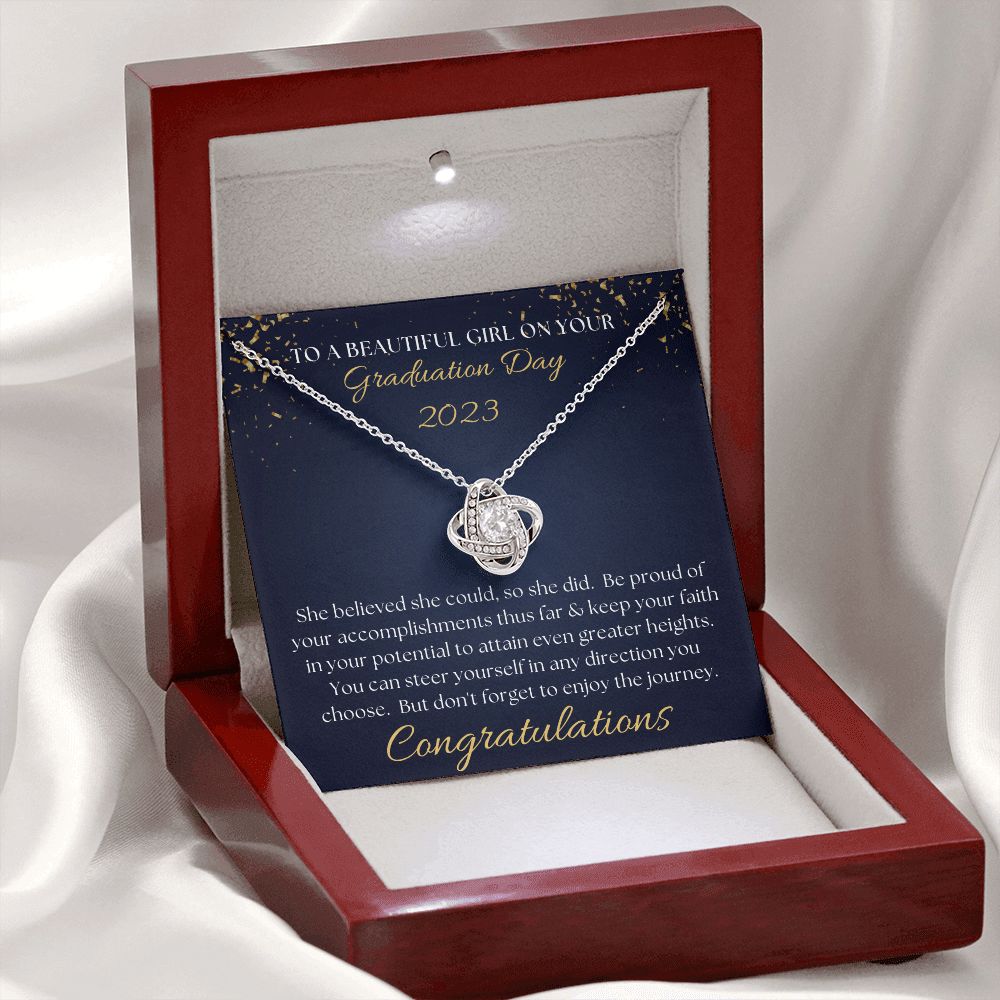 Congratulations on Your Graduation Day - Love Knot Necklace