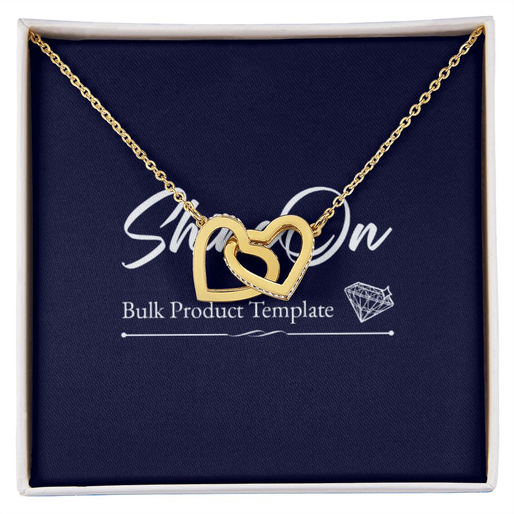 Interlocking Hearts Necklace - Silver and Gold