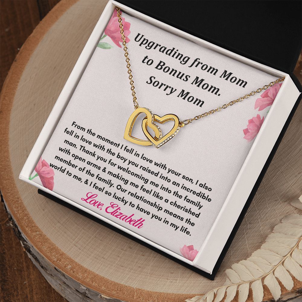 Bonus Mom - 18K Gold Interlocking Hearts Necklace