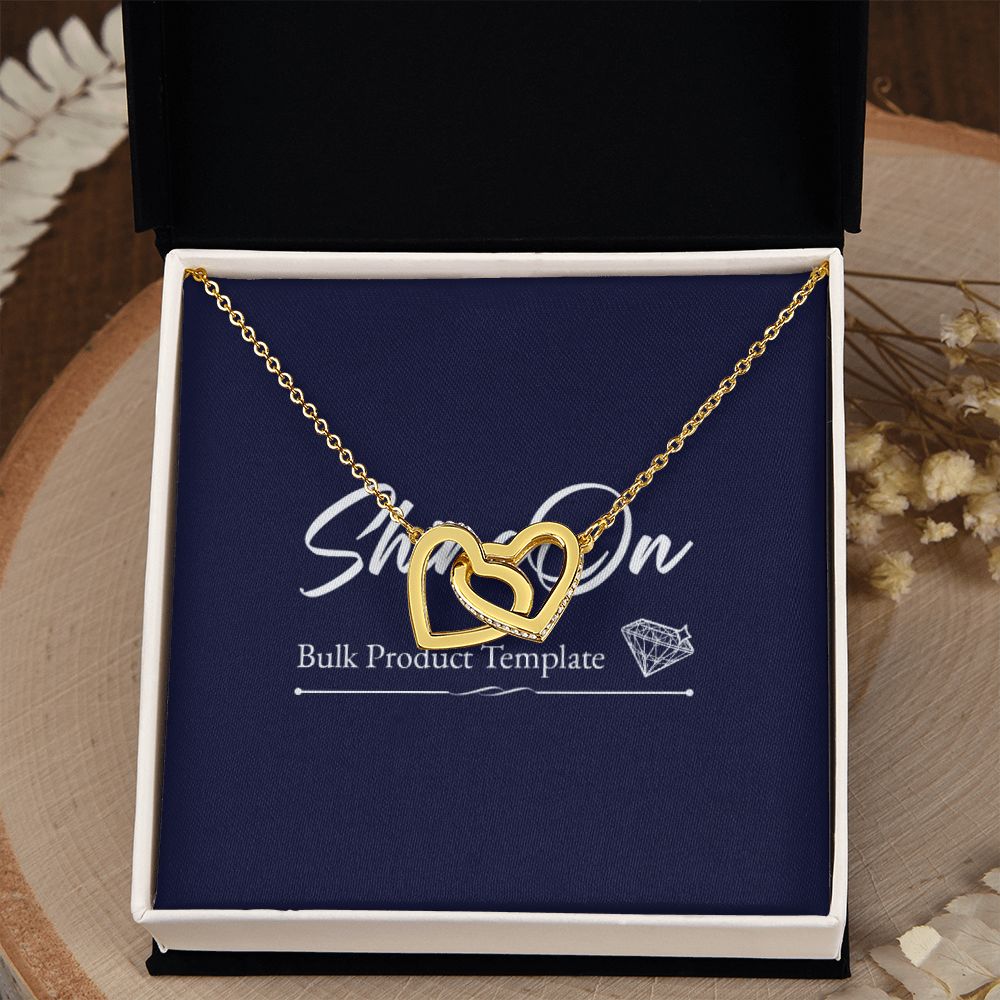 Interlocking Hearts Necklace - Silver and Gold
