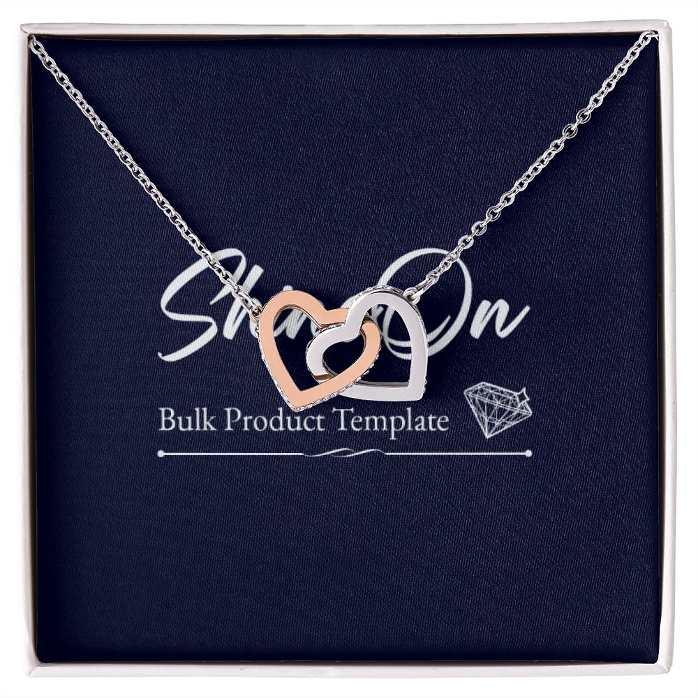 Interlocking Hearts Necklace - Silver and Gold