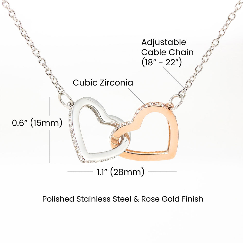 Congratulations on Your Graduation Day - Interlocking Hearts Necklace