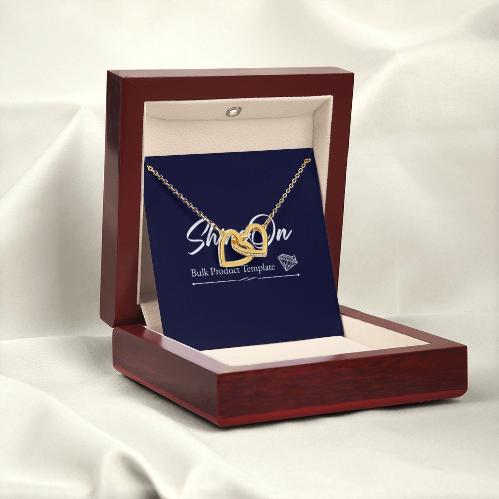 Interlocking Hearts Necklace - Silver and Gold