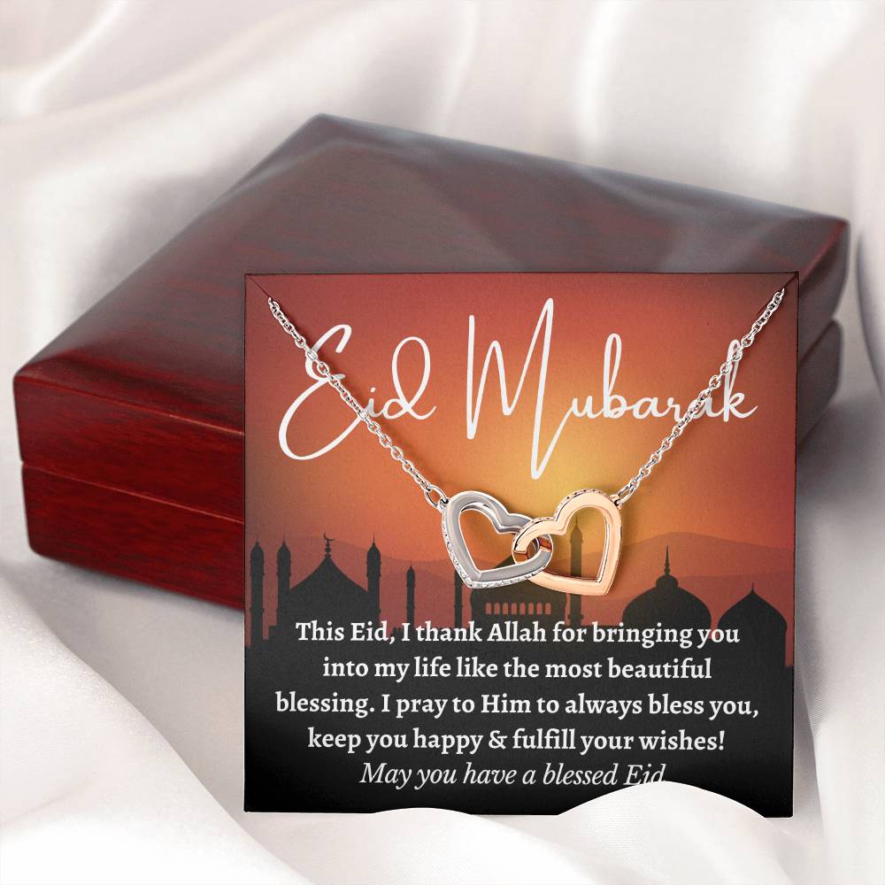 Eid Mubarak Gift - Interlocking Hearts Necklace