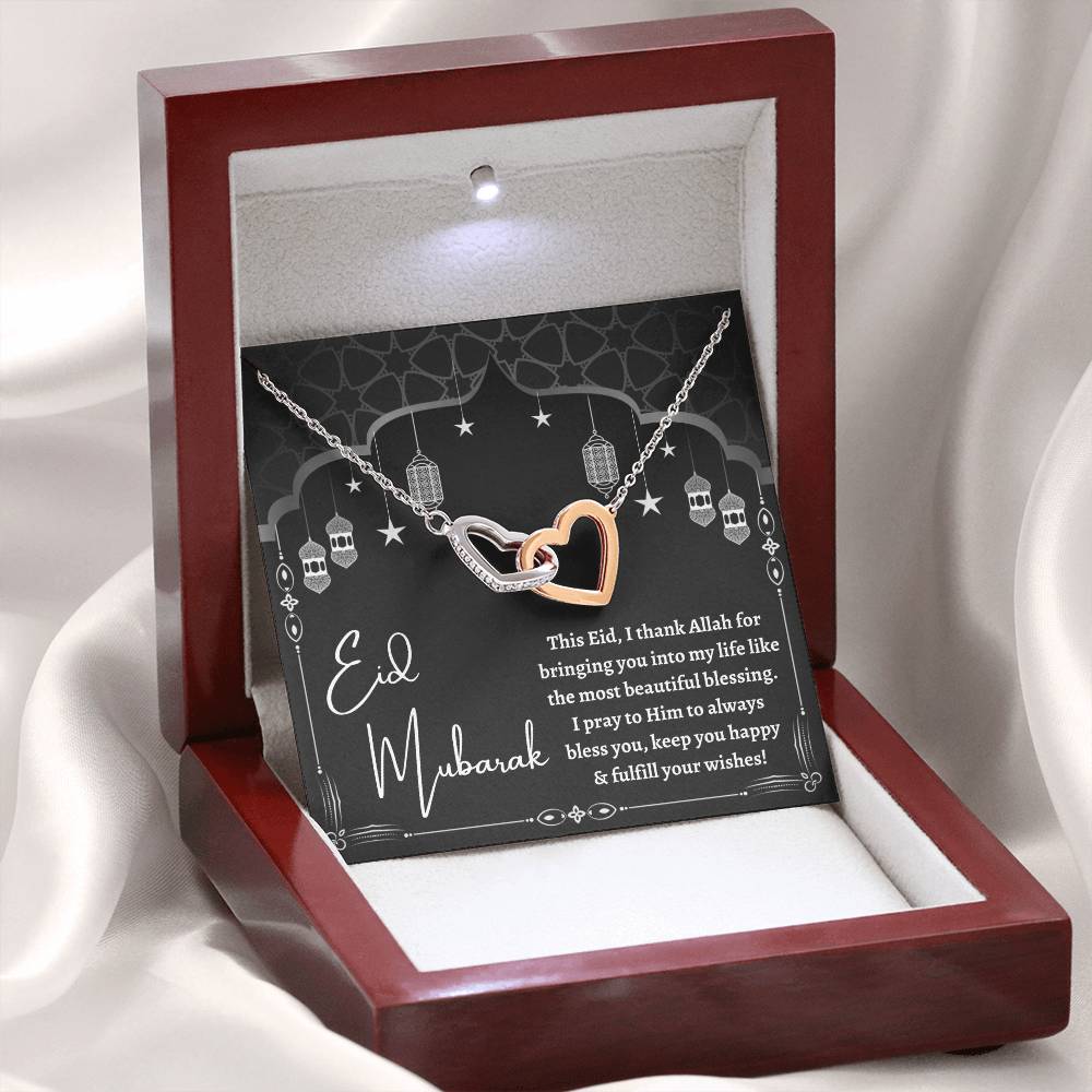Eid Mubarak Gift - Interlocking Hearts Necklace