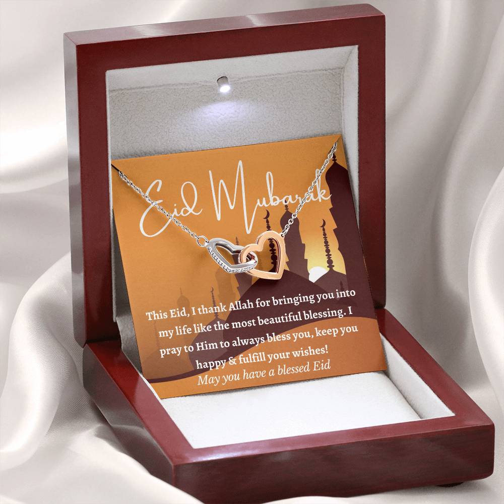 Eid Mubarak Gift - Interlocking Hearts Necklace