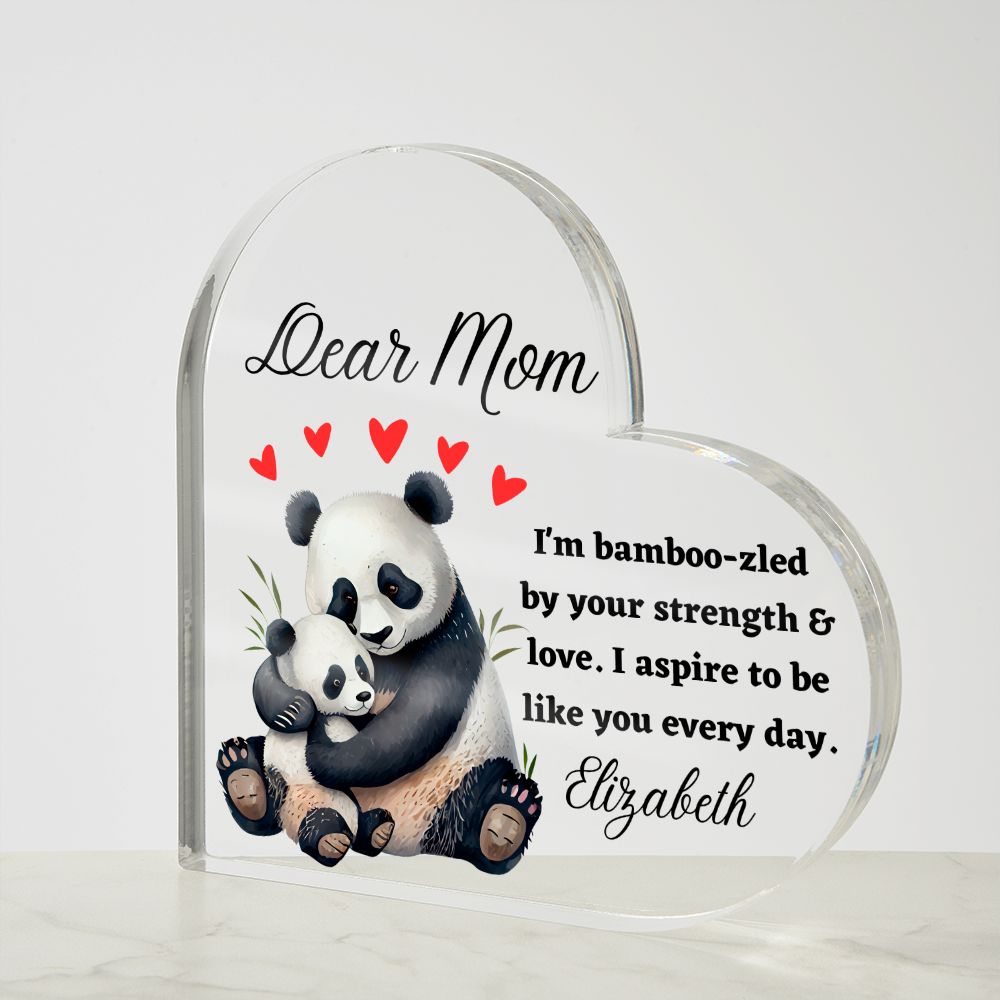 Dear Mom - Pandas - Acrylic Plaque