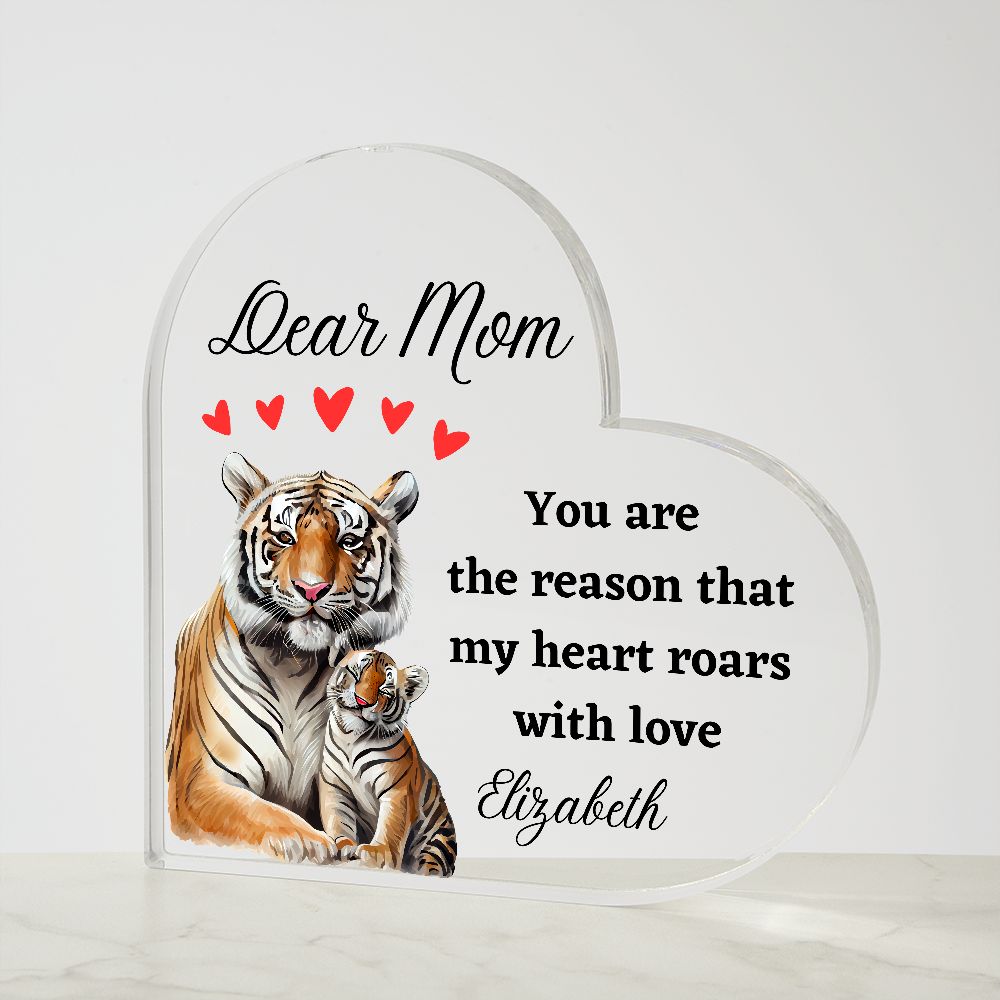 Dear Mom - Tigris and Child - Acrylic Plaque