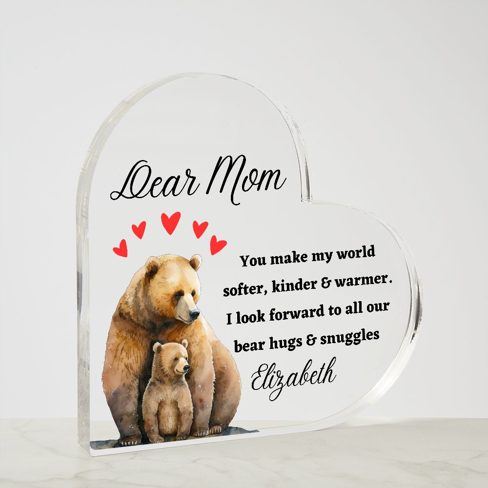 Dear Mom - Bears - Acrylic Plaque